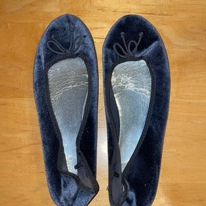 Old navy velvet blue ballerina flats